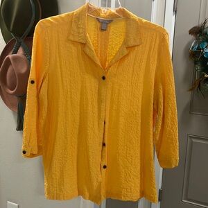 White Stag Yellow Button Down Shirt